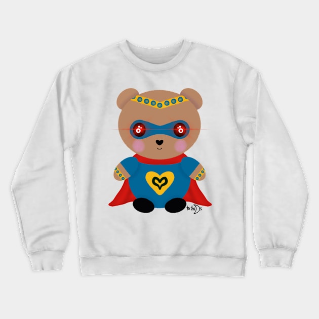 Superhero bear Crewneck Sweatshirt by tothemoons